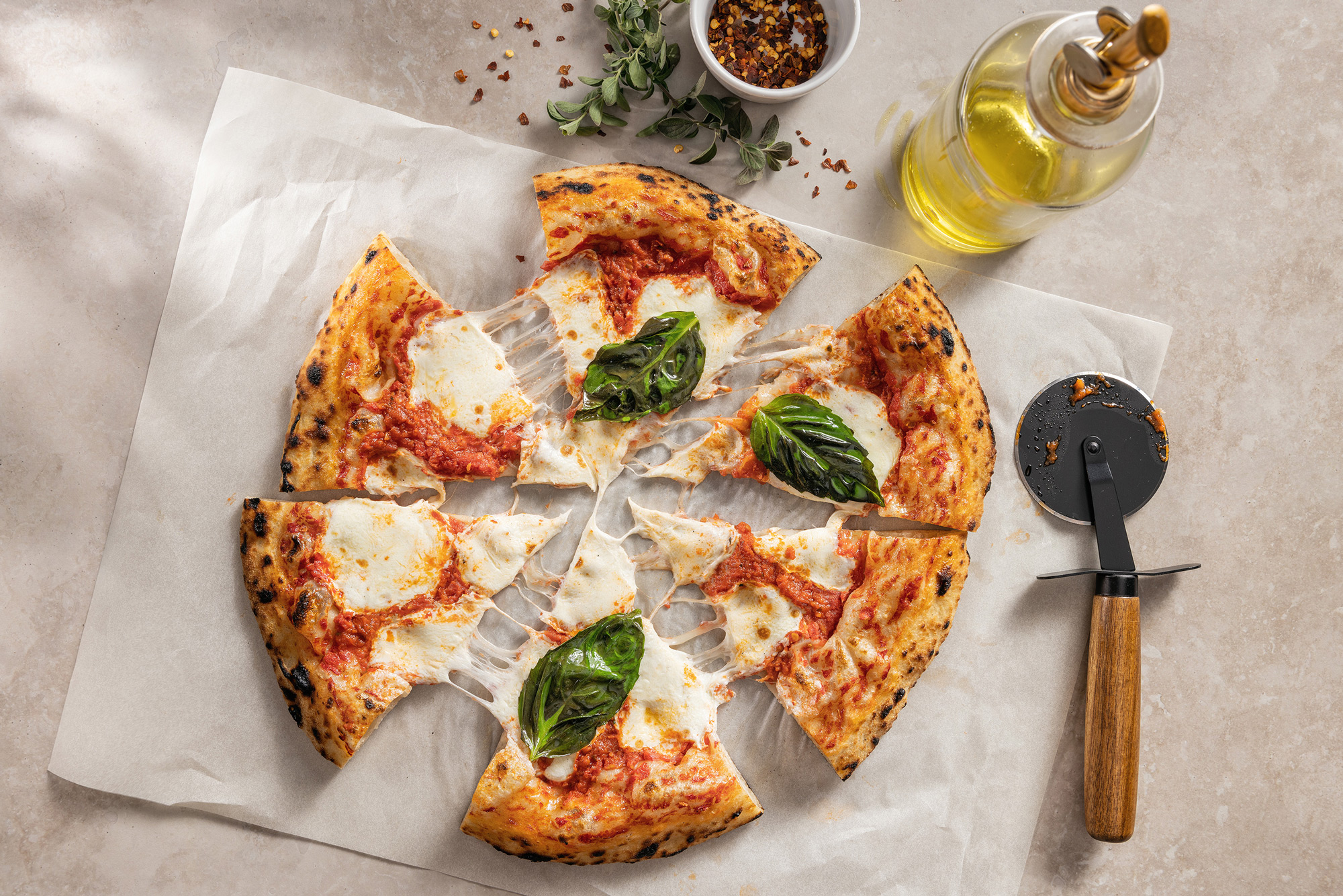 authentic neapolitan margherita pizza alyssa wernick food stylist styling dallas tx