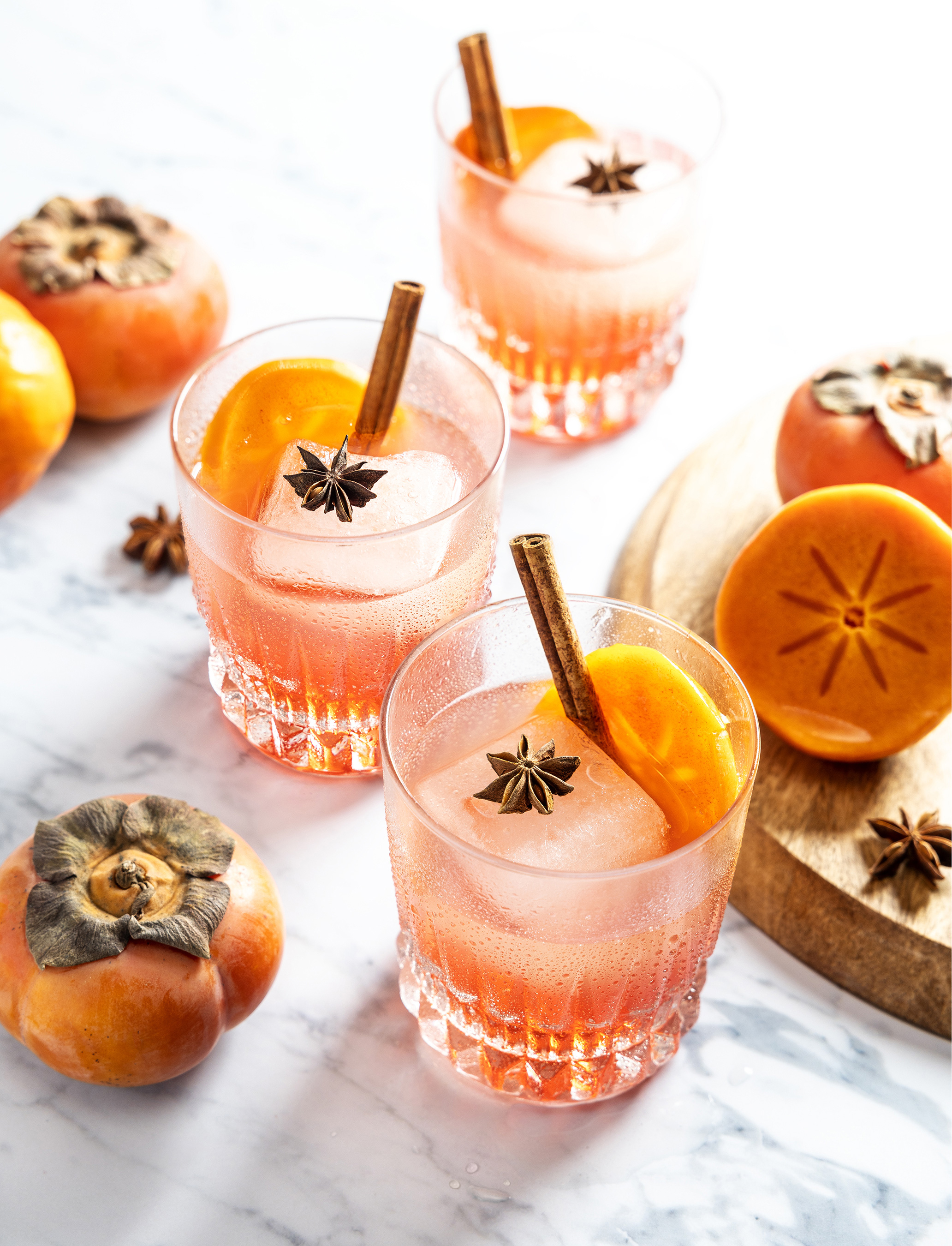 persimmon drink with star anise and cinnamon alyssa wernick food stylist styling dallas tx