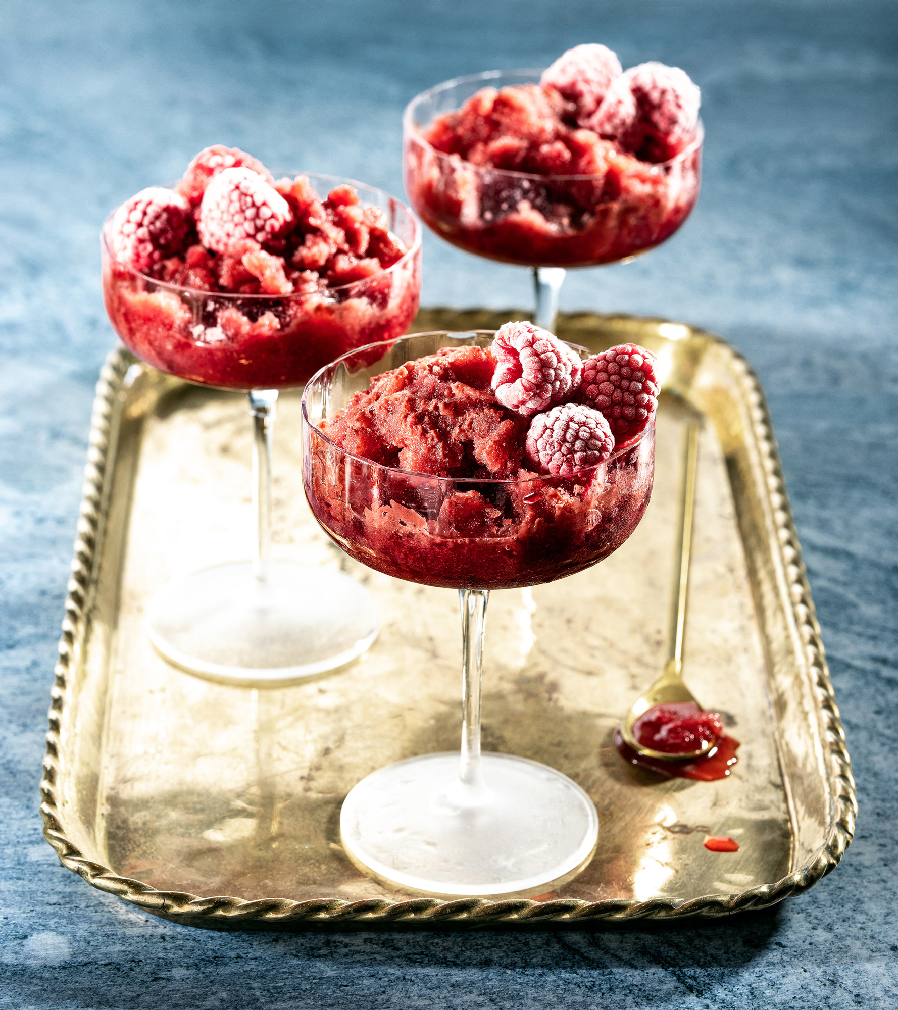 red raspberry wine granita alyssa wernick food stylist styling dallas tx